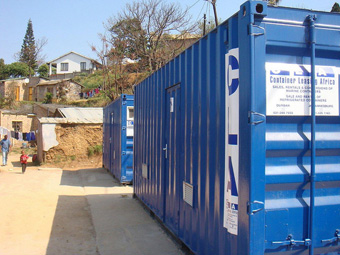 Ablution containers: Photograph courtesy of eThekwini Water and Sanitation
